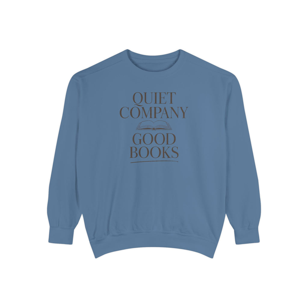 Introvert Reader Sweatshirt, Quiet Company Good Books Crewneck, Book Lover Gift, Reading Hobby Sweatshirt, Bookish Gift For Introverts