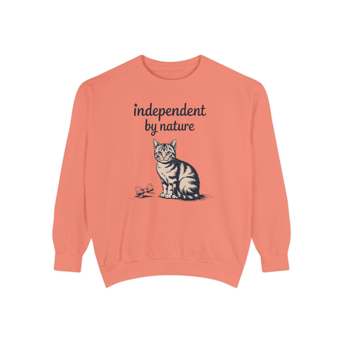 Cat Owner Sweatshirt, Independent By Nature Crewneck, Fourth Of July Cat Lover Gift, Funny Cat Mom Sweatshirt, Patriotic Cat Shirt, 4th Of…