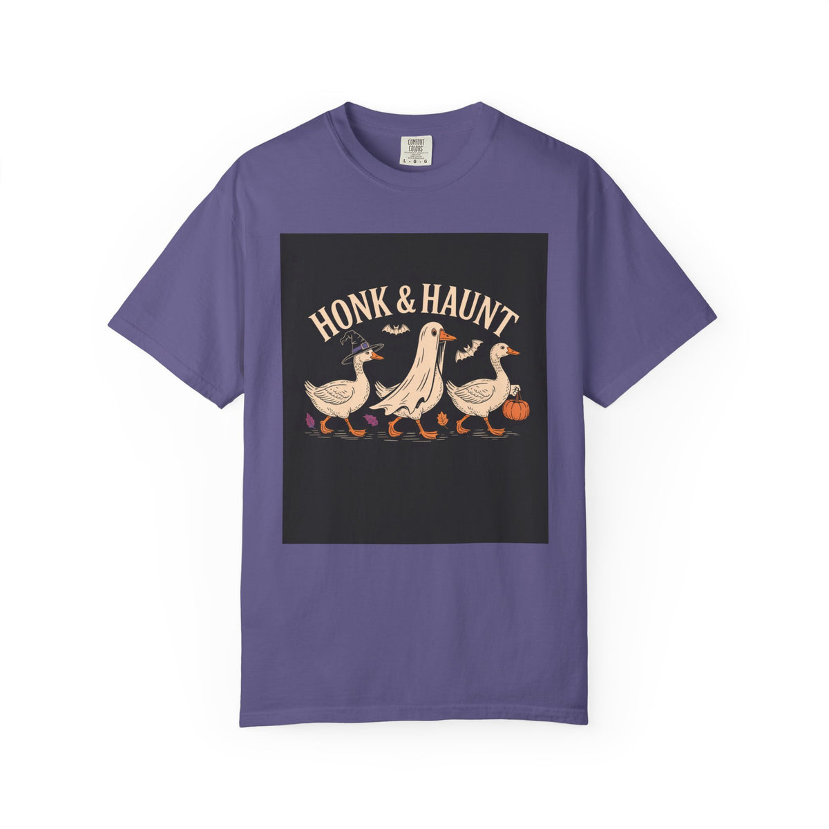 Honk & Haunt Geese Halloween Shirt, Funny Vintage Goose Halloween Tee, Witch Ghost Pumpkin Goose Gift, Spooky Season T-Shirt