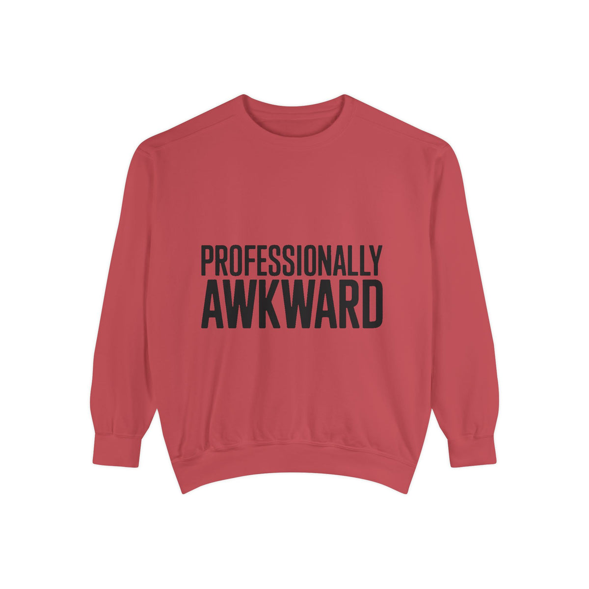 Professionally Awkward Sweatshirt, Funny Embroidered Crewneck, Sarcastic Office Gift, Introvert Humor Pullover, Coworker Gift