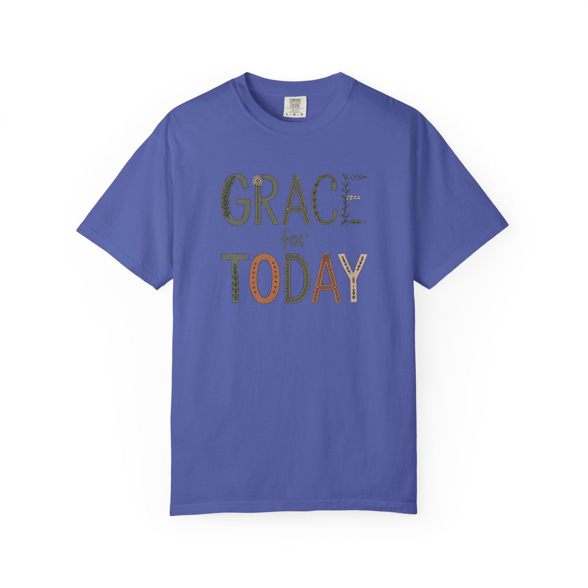 Christian Shirt For Women, Grace For Today Tee, Faith Gift For Her, Religious T-Shirt, Inspirational Christian Gift, Floral Cross Shirt
