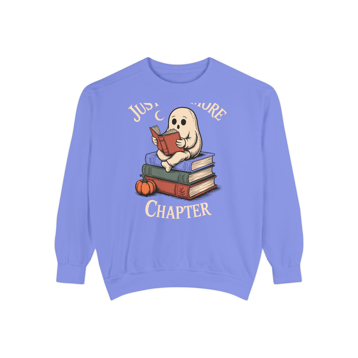 Just One More Chapter Ghost Sweatshirt, Halloween Reading Crewneck, Bookish Ghost Sweatshirt, Cozy Fall Book Lover Gift