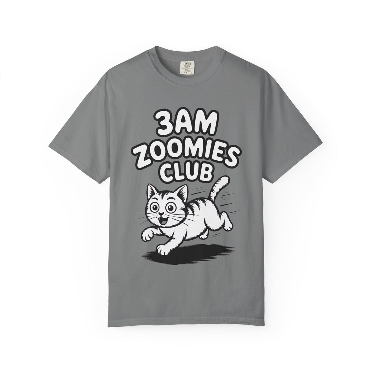 3AM Zoomies Club Shirt, Funny Cat T-Shirt, Crazy Cat Lady Gift, Cute Cartoon Cat Tee, Cat Owner Gift, Zoomies Cat Lover Shirt