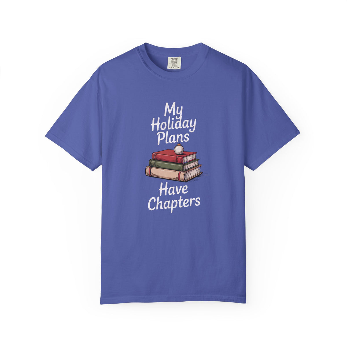 Bookish Christmas Shirt, My Holiday Plans Have Chapters, Book Lover Christmas Gift, Funny Reader Tee, Bookworm Holiday Shirt, Book Club Chr…