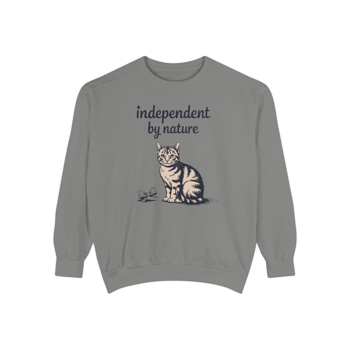 Cat Owner Sweatshirt, Independent By Nature Crewneck, Fourth Of July Cat Lover Gift, Funny Cat Mom Sweatshirt, Patriotic Cat Shirt, 4th Of…