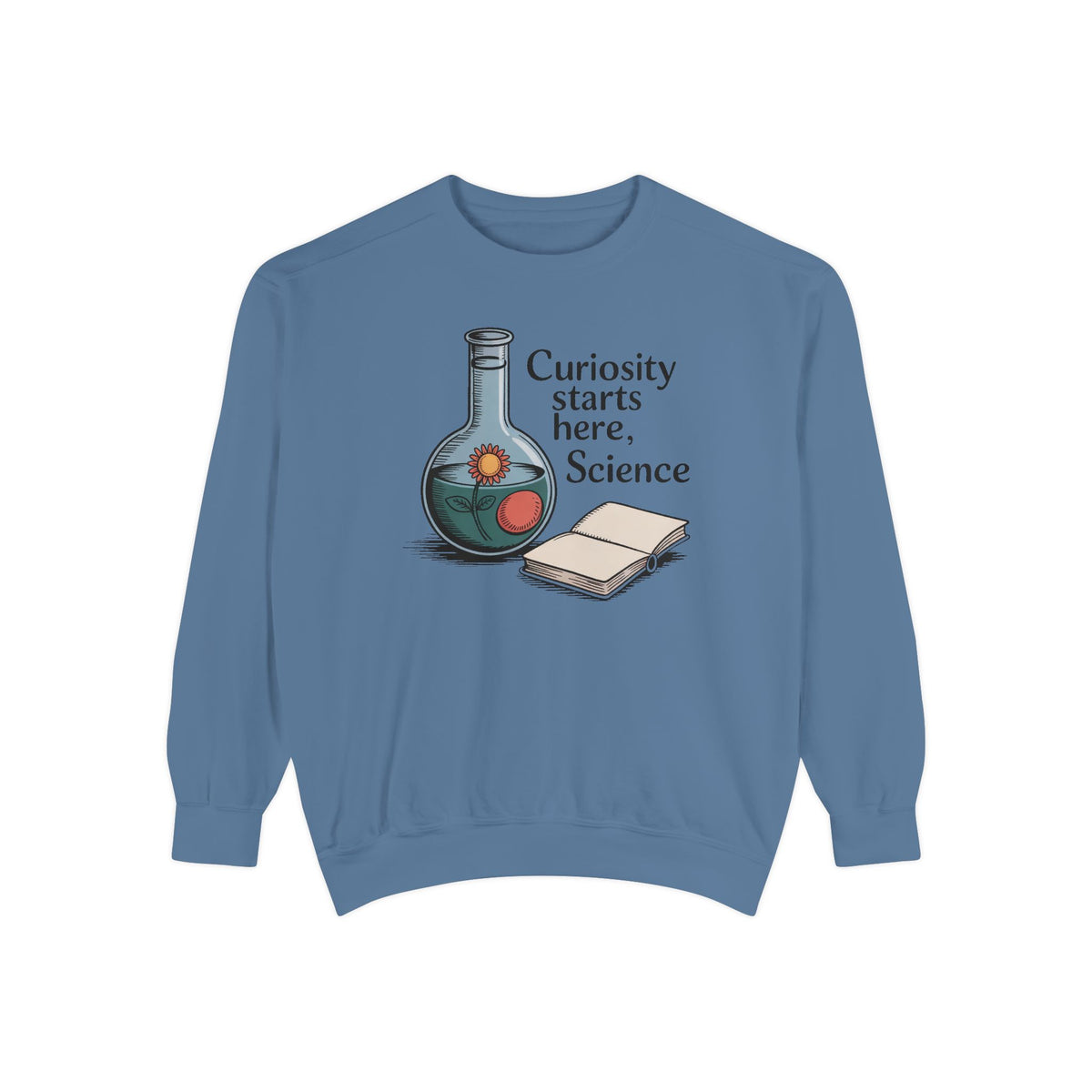 Science Teacher Sweatshirt, Back to School Gift For Science Teacher, Curiosity Starts Here Crewneck, Vintage Lab Flask Tee, Science Teacher…