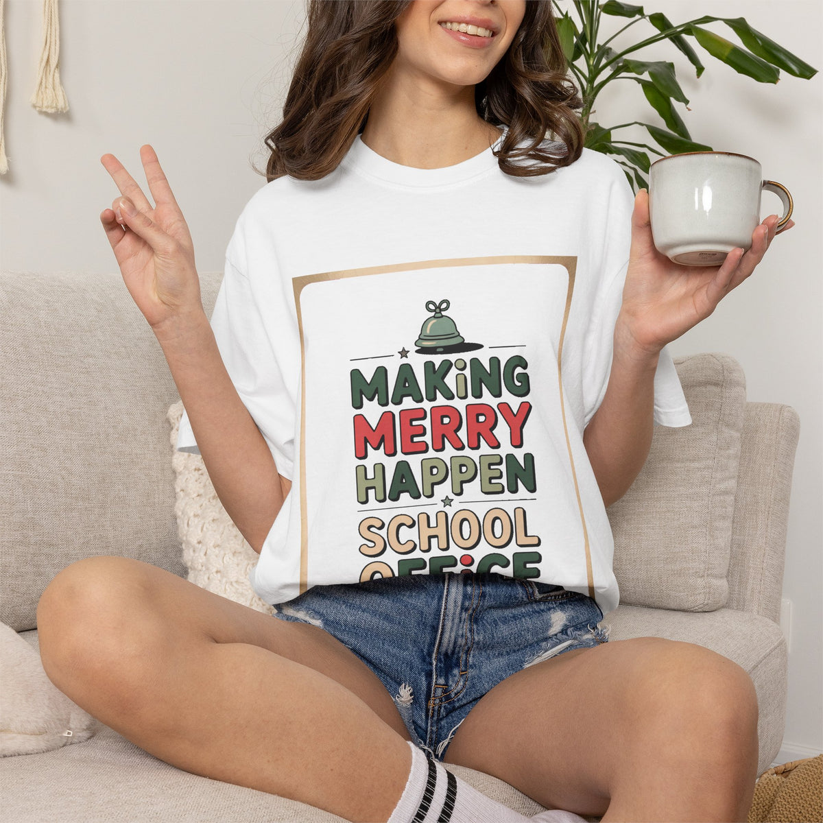 School Office Shirt, Making Merry Happen, Christmas Gift For School Office Staff, School Secretary Tee, Office Crew Christmas Shirt