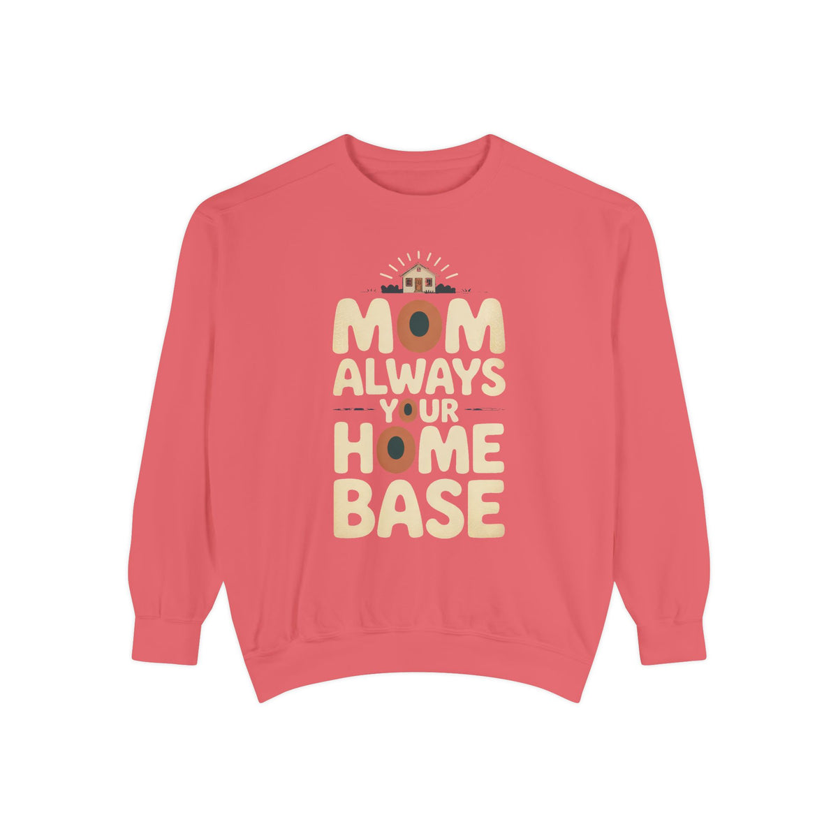 Mom Sweatshirt, Mother's Day Gift For Mom From Adult Child, Always Your Home Base Crewneck, Retro Mom Gift, Embroidered Mom Sweater