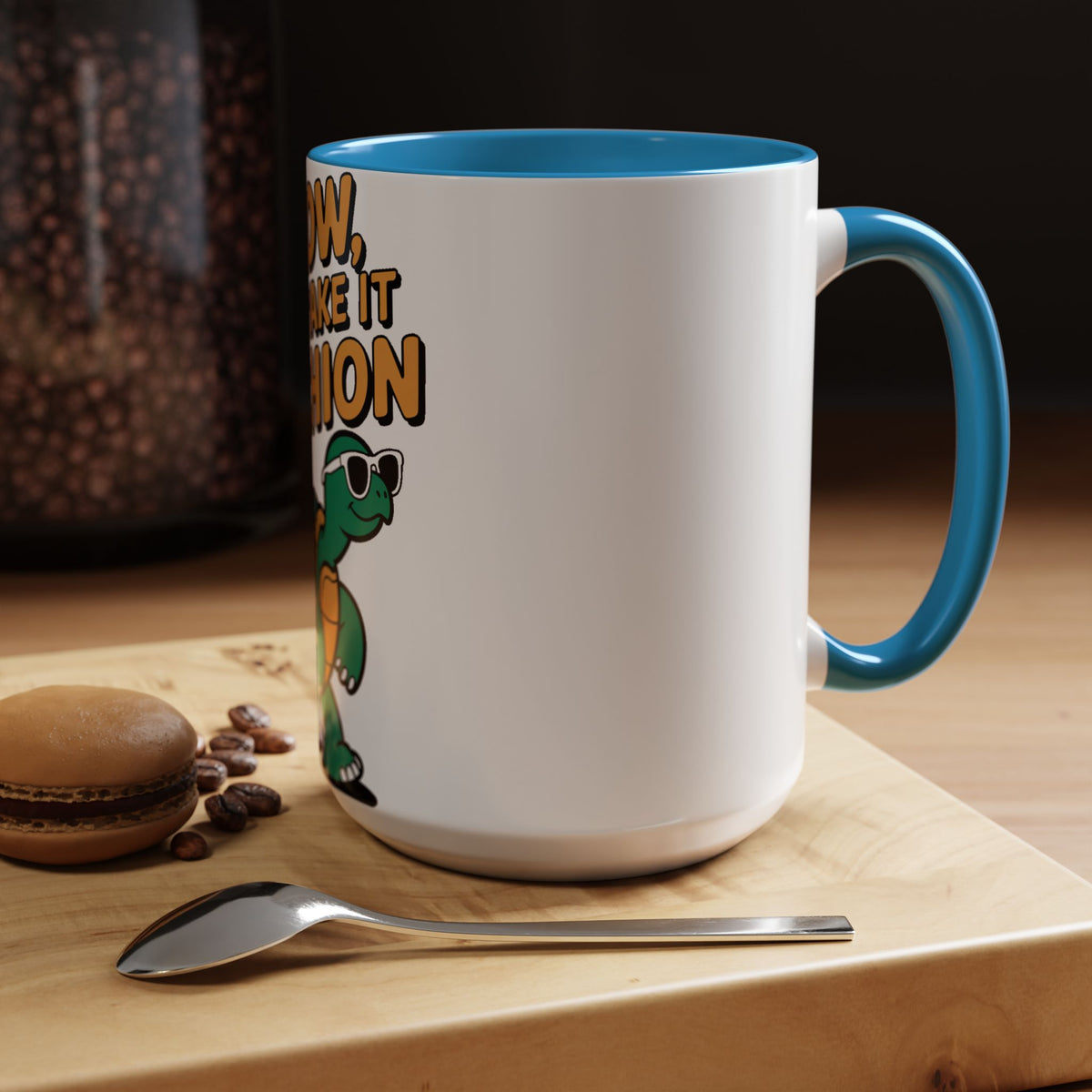 Slow But Fashion Turtle Mug, Funny Sunglasses Turtle Coffee Cup, Cute Turtle Lover Gift, Sassy Animal Mug for Coffee Tea Lovers