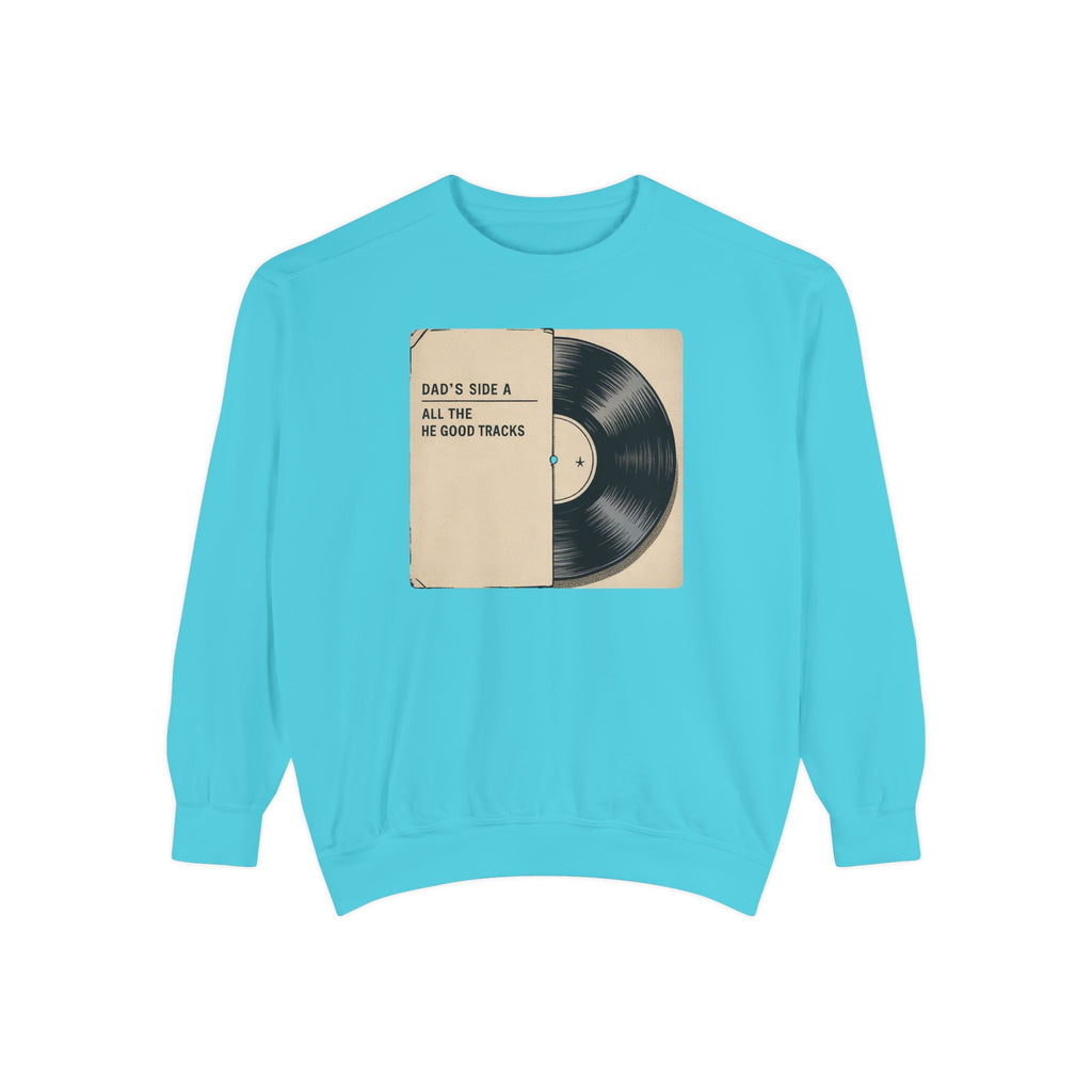 Dad Sweatshirt, Music Lover Dad Gift, Father's Day Sweatshirt, Vinyl Record Crewneck, Dad's Side A Shirt, Gift For Music Dad
