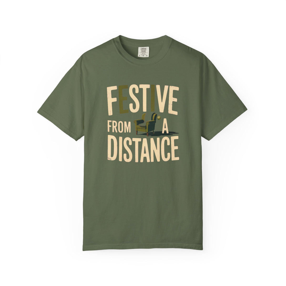 Introvert Christmas Shirt, Festive From A Distance Tee, Funny Introvert Gift, Anti Social Holiday Shirt, Cozy Christmas Tee, Funny Christma…