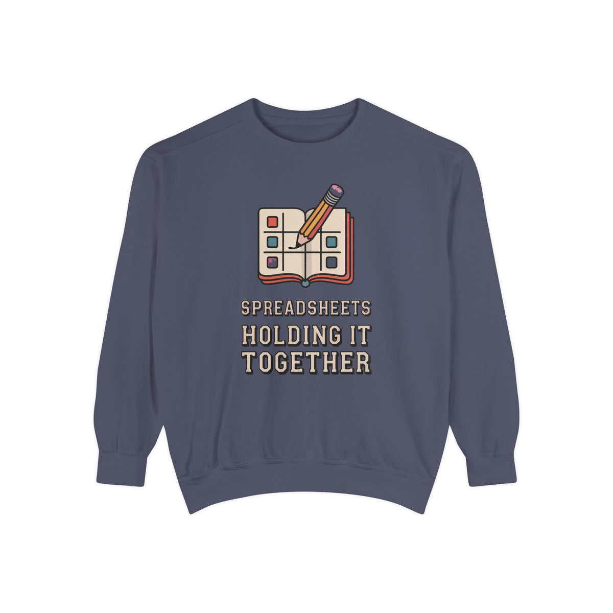 Analyst Sweatshirt, Spreadsheets Holding It Together, Funny Office Sarcasm Crewneck, Data Analyst Gift, Finance Nerd Sweater, Sarcastic Cow…