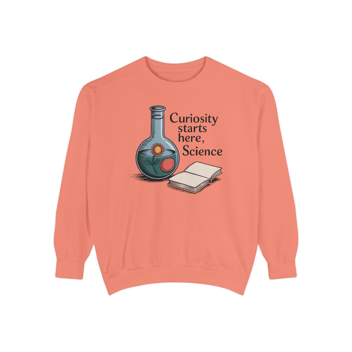 Science Teacher Sweatshirt, Back to School Gift For Science Teacher, Curiosity Starts Here Crewneck, Vintage Lab Flask Tee, Science Teacher…