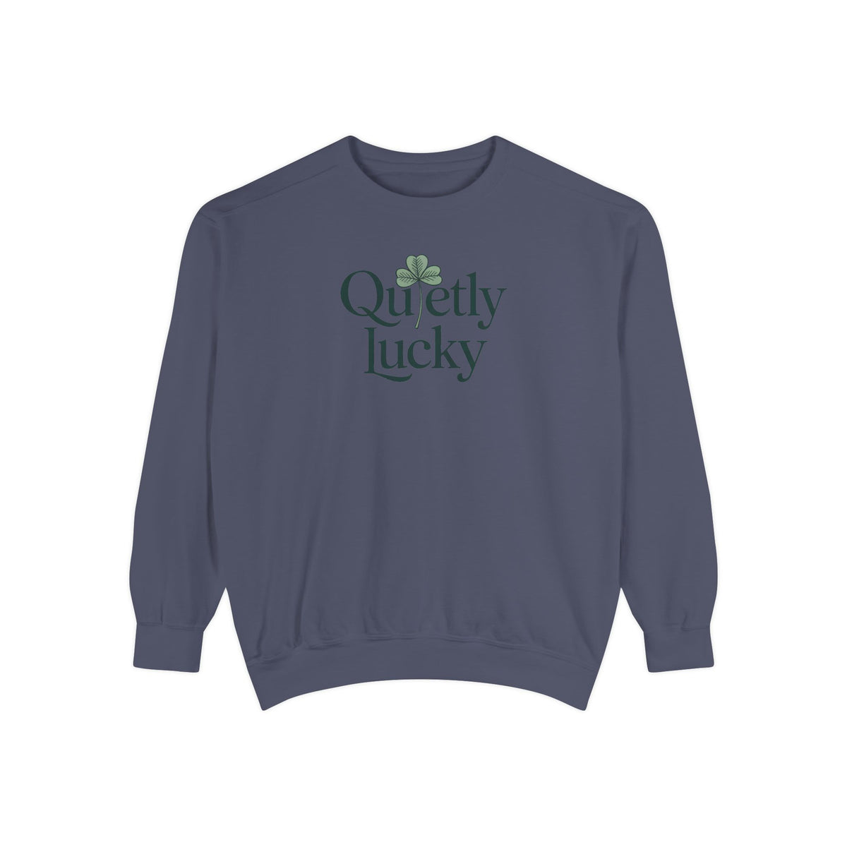 Introvert Sweatshirt, Quietly Lucky Shirt, St Patricks Day Gift For Introvert, Minimalist Shamrock Sweatshirt, Subtle St Paddys Day Tee, In…