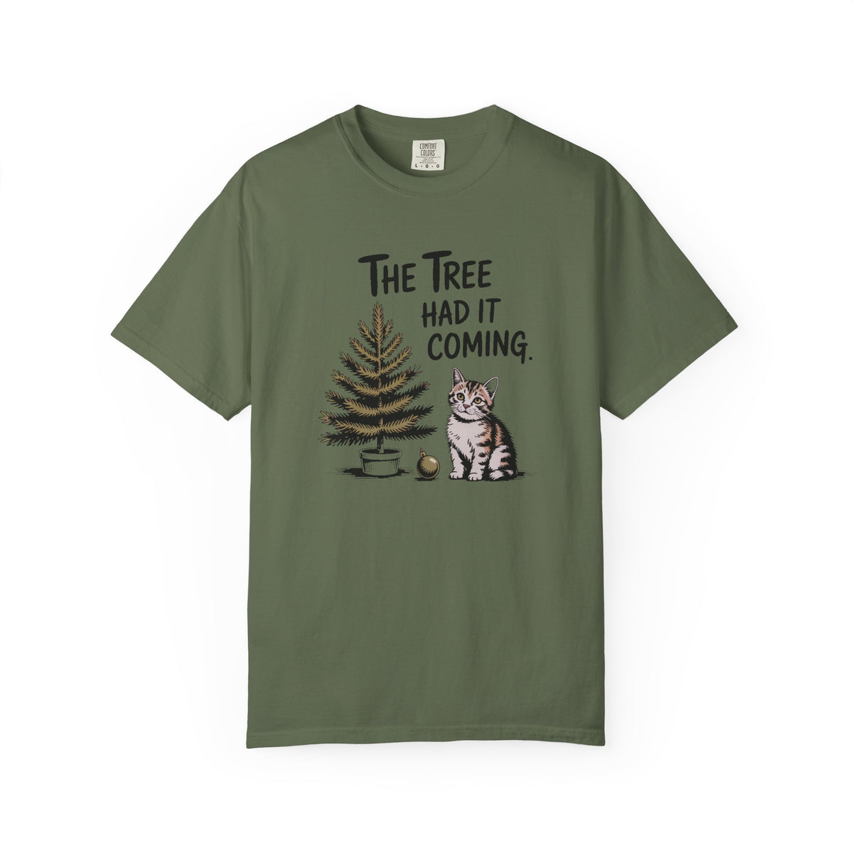 Cat Lover Christmas Shirt, The Tree Had It Coming Tee, Funny Cat Christmas Gift, Cat Owner Holiday Shirt, Christmas Cat Lover Gift