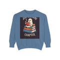 Just One More Chapter Ghost Sweatshirt, Halloween Reading Crewneck, Bookish Ghost Embroidered Sweatshirt, Spooky Season Book Lover Gift