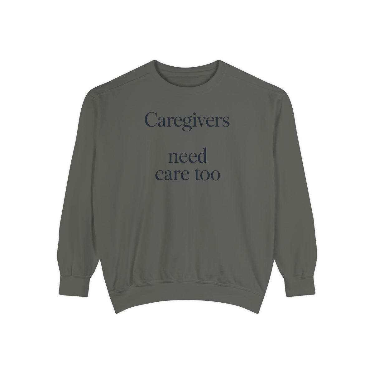 Alzheimer's Caregiver Sweatshirt, Caregivers Need Care Too, Alzheimer's Awareness Gift, Caregiver Support Crewneck, Embroidered Sweatshirt…
