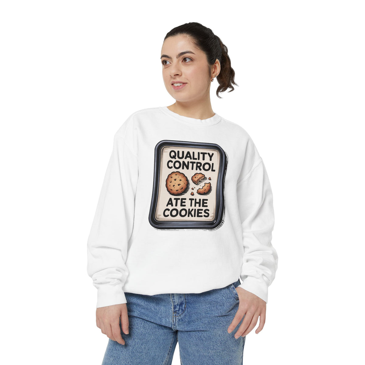 Baker Christmas Sweatshirt, Quality Control Ate The Cookies, Funny Christmas Gift For Baker, Holiday Cookie Crewneck, Funny Baking Tee