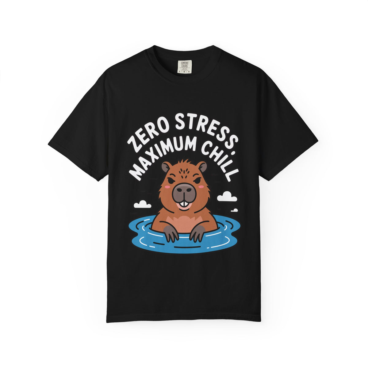 Zero Stress Capybara Shirt, Funny Hot Spring Capybara T-Shirt, Maximum Chill Tee, Cute Animal Lover Gift
