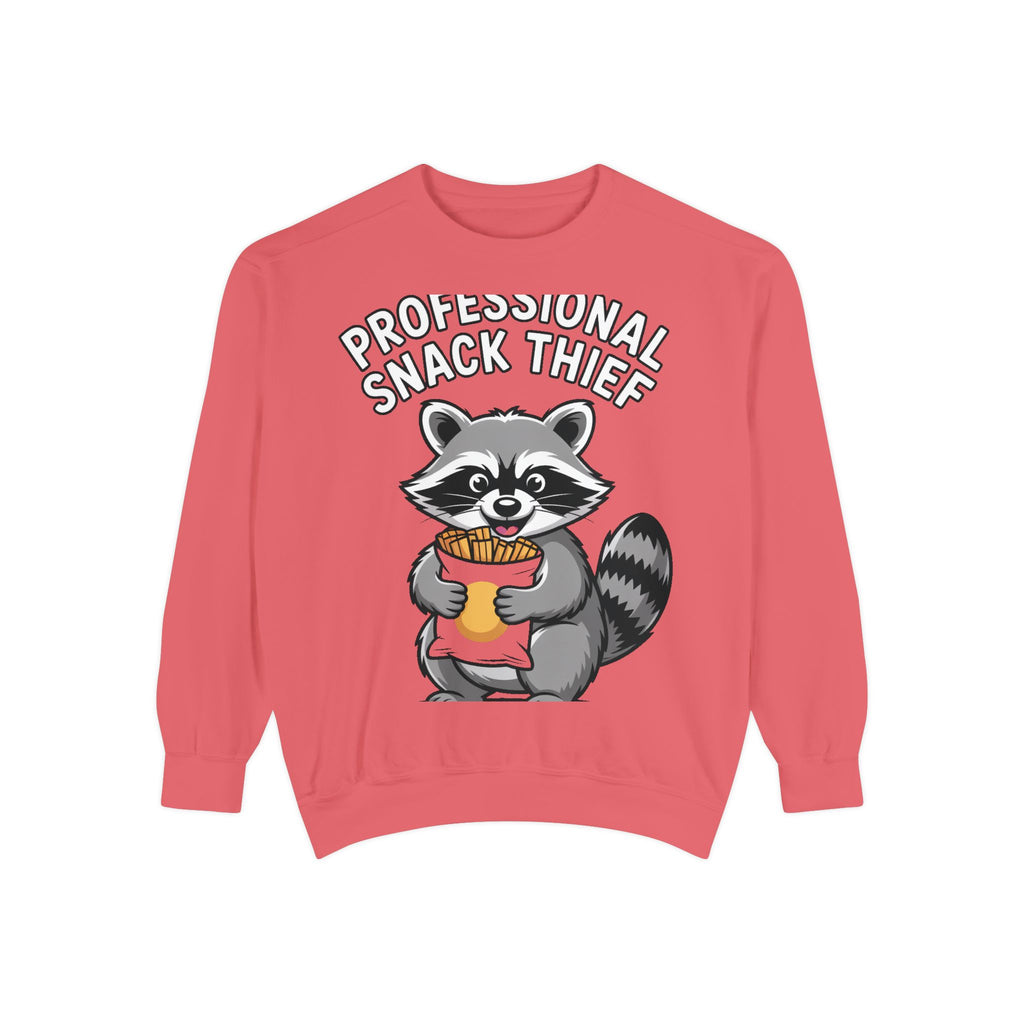 Professional Snack Thief Sweatshirt, Funny Raccoon Crewneck, Cute Raccoon Chip Bandit Sweatshirt, Snack Lover Gift