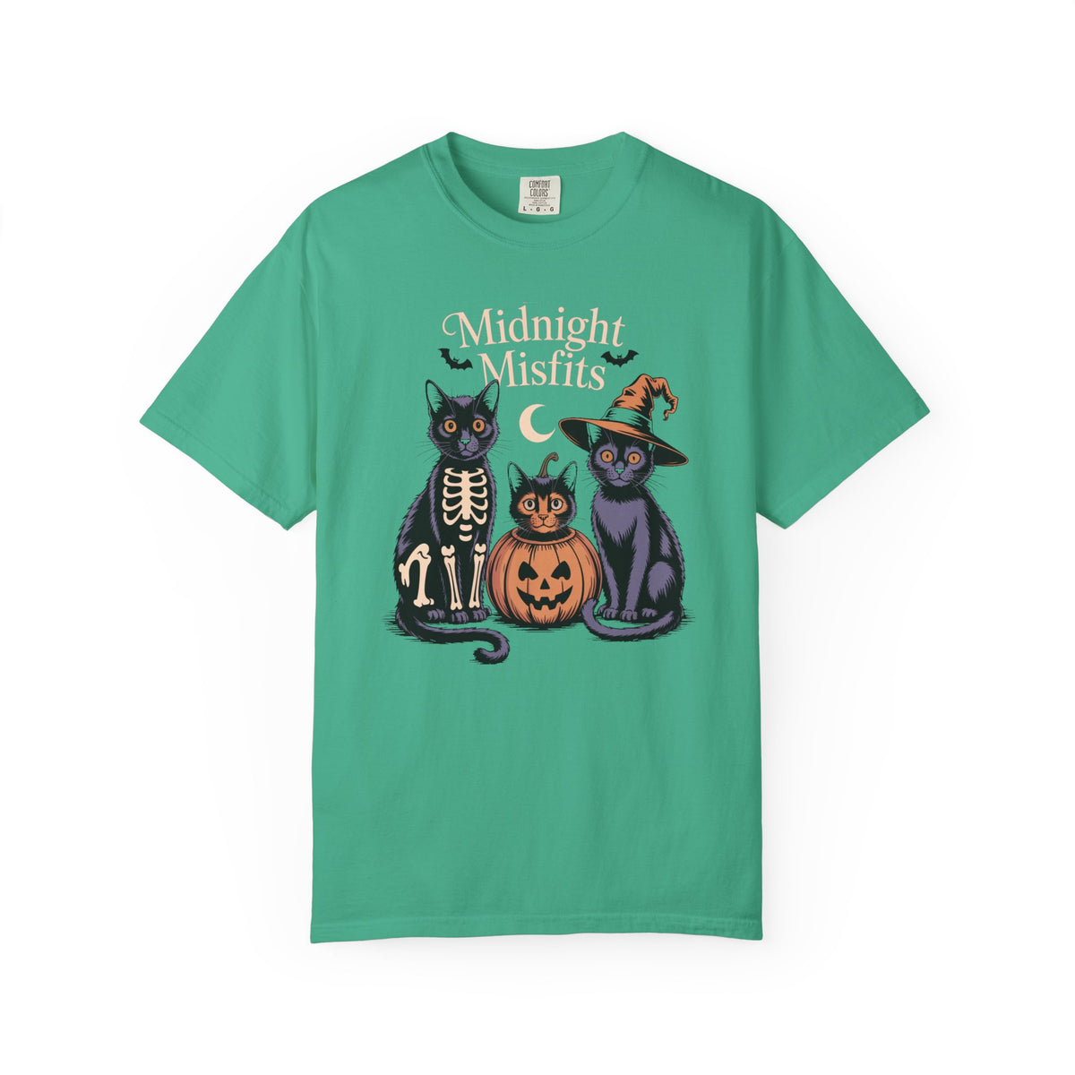 The Midnight Misfits Cats Shirt, Funny Black Cat Halloween T-Shirt, Vintage Cat Costume Tee, Spooky Season Gift