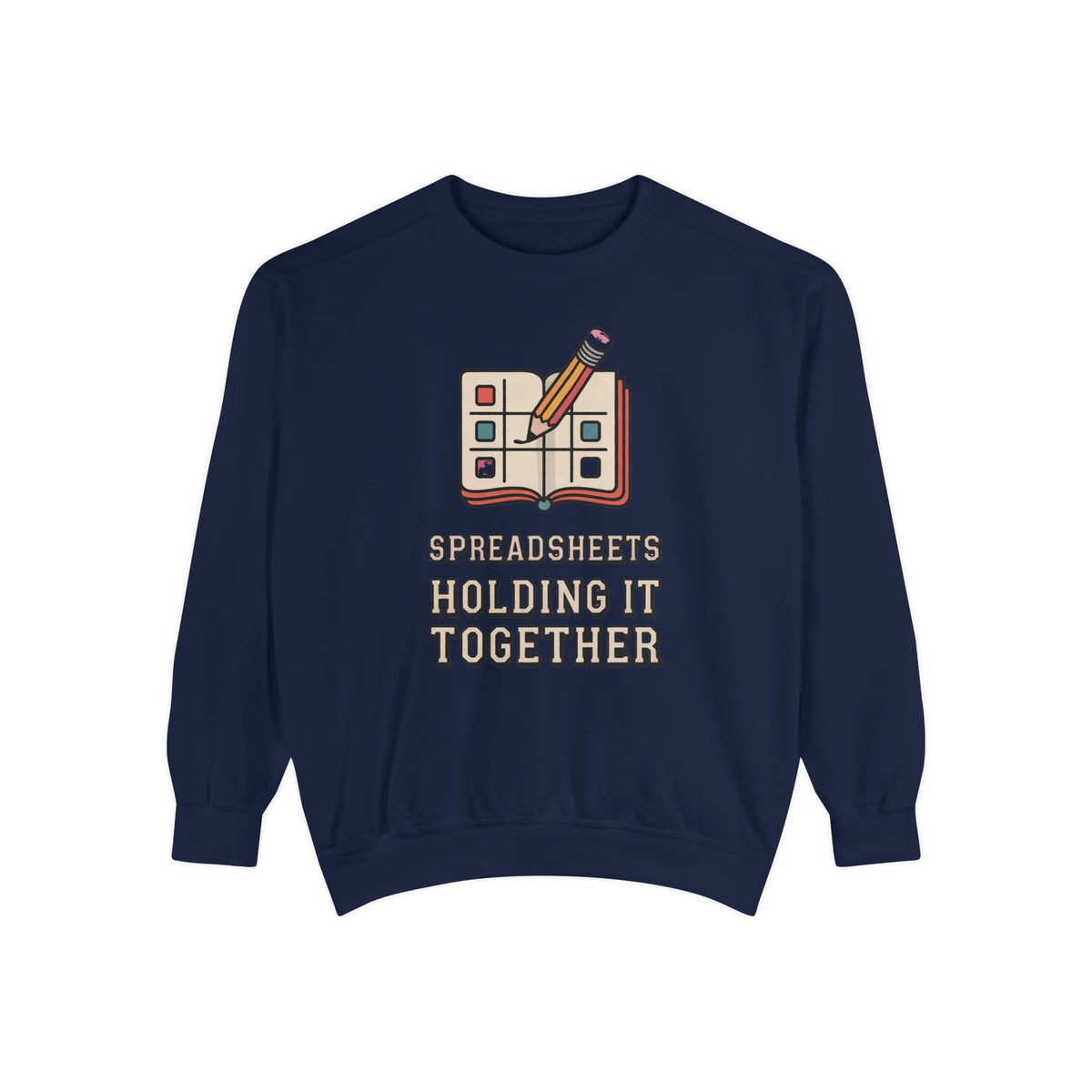 Analyst Sweatshirt, Spreadsheets Holding It Together, Funny Office Sarcasm Crewneck, Data Analyst Gift, Finance Nerd Sweater, Sarcastic Cow…