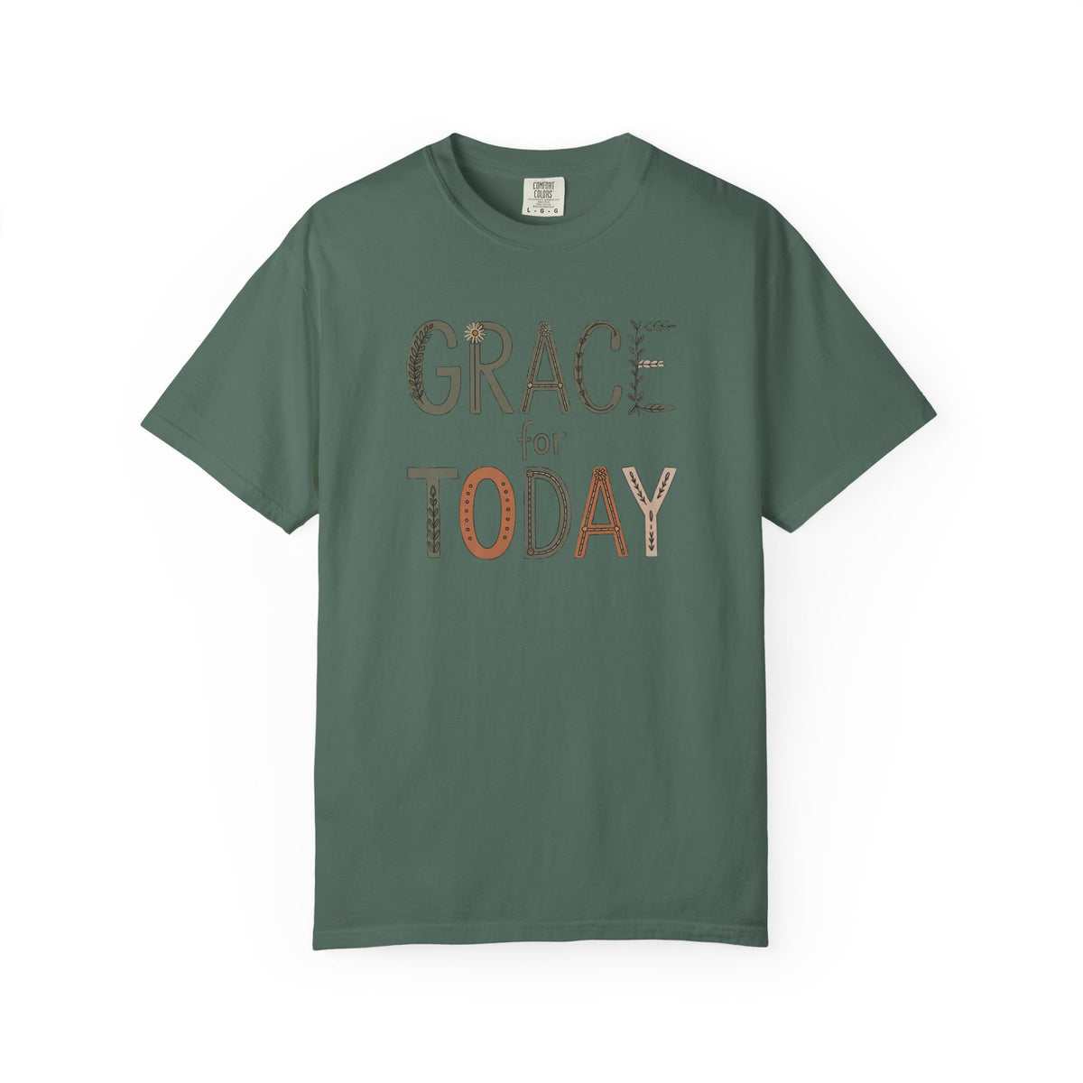 Christian Shirt For Women, Grace For Today Tee, Faith Gift For Her, Religious T-Shirt, Inspirational Christian Gift, Floral Cross Shirt