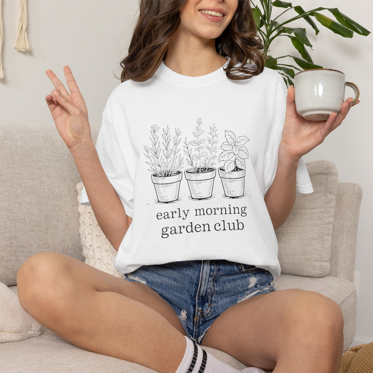 Gardener Shirt, Early Morning Garden Club Tee, Herb Garden Lover Gift, Gardening Hobby Shirt, Rosemary Basil Thyme Tee, Plant Lady Gift