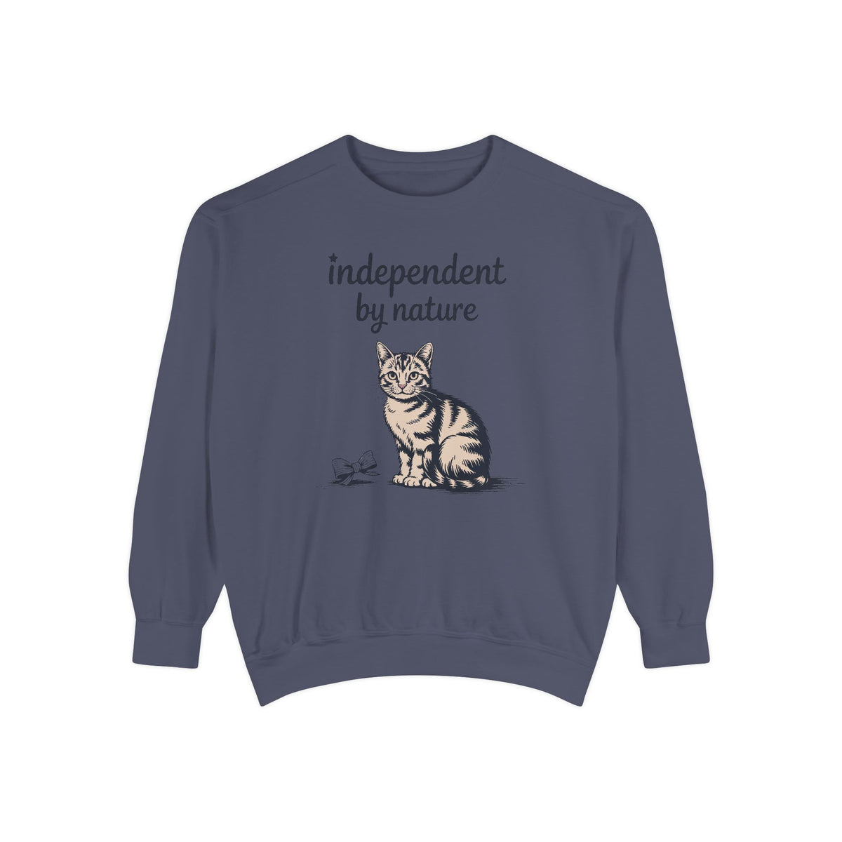 Cat Owner Sweatshirt, Independent By Nature Crewneck, Fourth Of July Cat Lover Gift, Funny Cat Mom Sweatshirt, Patriotic Cat Shirt, 4th Of…