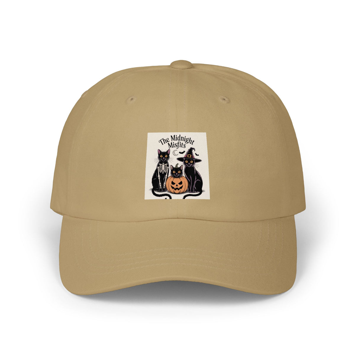 Halloween Black Cats Dad Hat, Funny Cat Costume Embroidered Cap, Spooky Season Dad Cap, Midnight Misfits Cat Lover Gift
