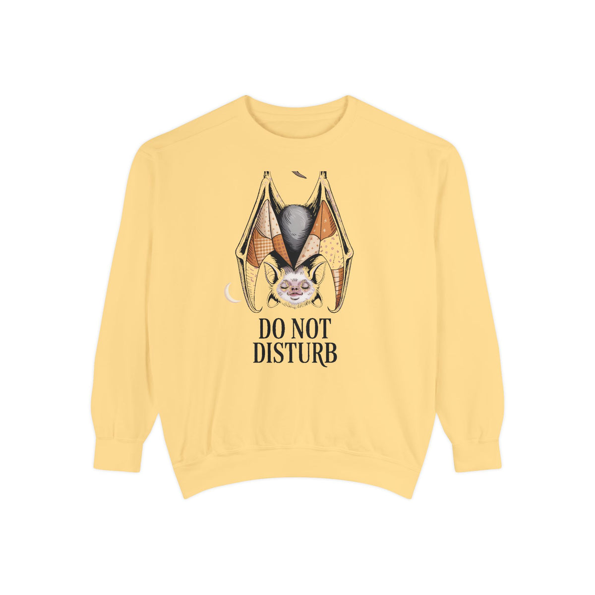 Do Not Disturb Bat Sweatshirt, Halloween Crewneck, Cute Sleepy Bat Embroidered Sweatshirt, Spooky Season Gift