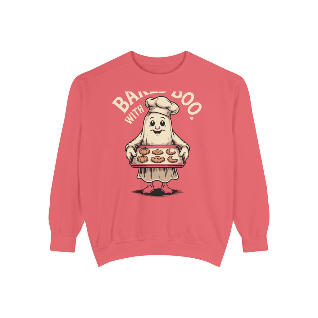 Baked With Boo Ghost Sweatshirt, Halloween Baking Crewneck, Cute Ghost Cookie Shirt, Fall Bakery Gift, Spooky Season Sweatshirt