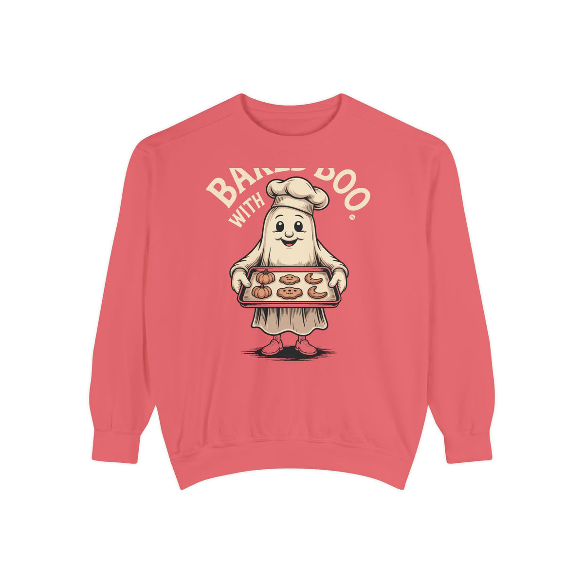 Baked With Boo Ghost Sweatshirt, Halloween Baking Crewneck, Cute Ghost Cookie Shirt, Fall Bakery Gift, Spooky Season Sweatshirt