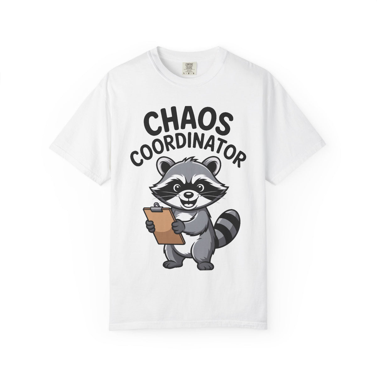 Chaos Coordinator Raccoon Shirt, Funny Raccoon T-Shirt, Trash Panda Gift, Cute Clipboard Raccoon Tee, Sarcastic Work Shirt