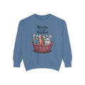 Book Lover Easter Sweatshirt, Books In My Basket Crewneck, Easter Gift For Reader, Bunny Book Lover Gift, Embroidered Garment Dyed Sweatshi…