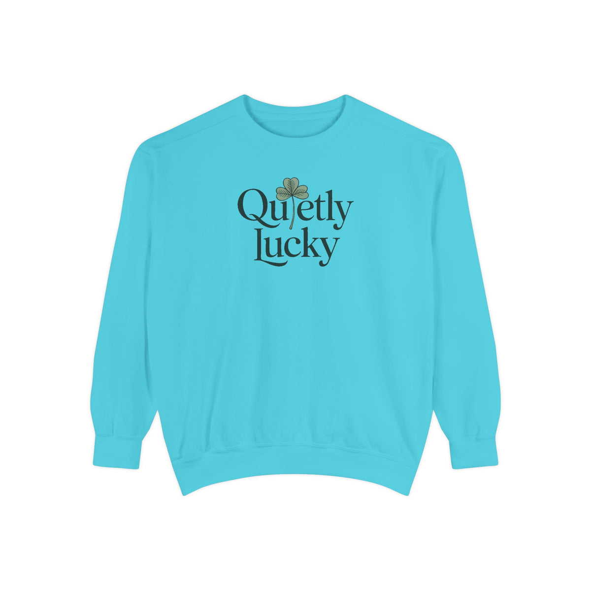 Introvert Sweatshirt, Quietly Lucky Shirt, St Patricks Day Gift For Introvert, Minimalist Shamrock Sweatshirt, Subtle St Paddys Day Tee, In…