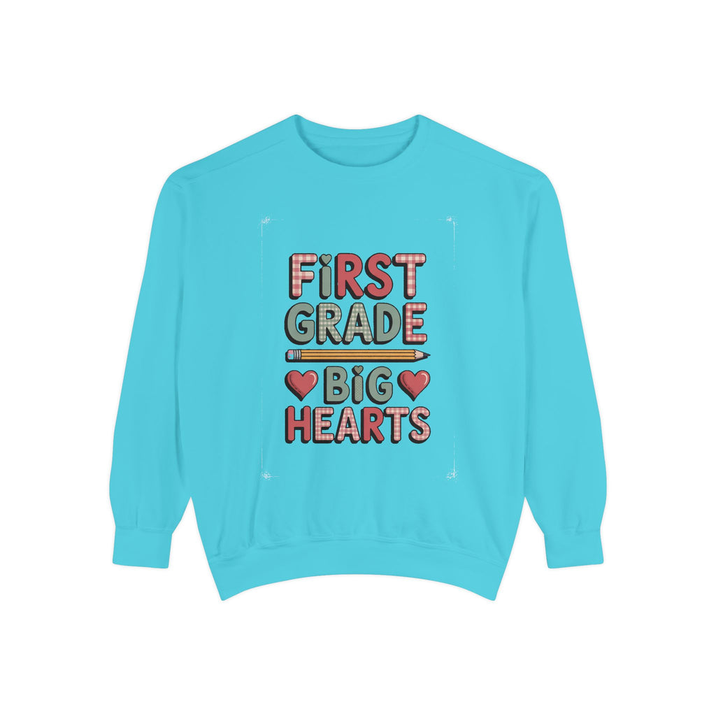 First Grade Teacher Sweatshirt, Big Hearts Valentine's Day Shirt, 1st Grade Teacher Valentine Gift, Teacher Appreciation Crewneck, Cute Val…