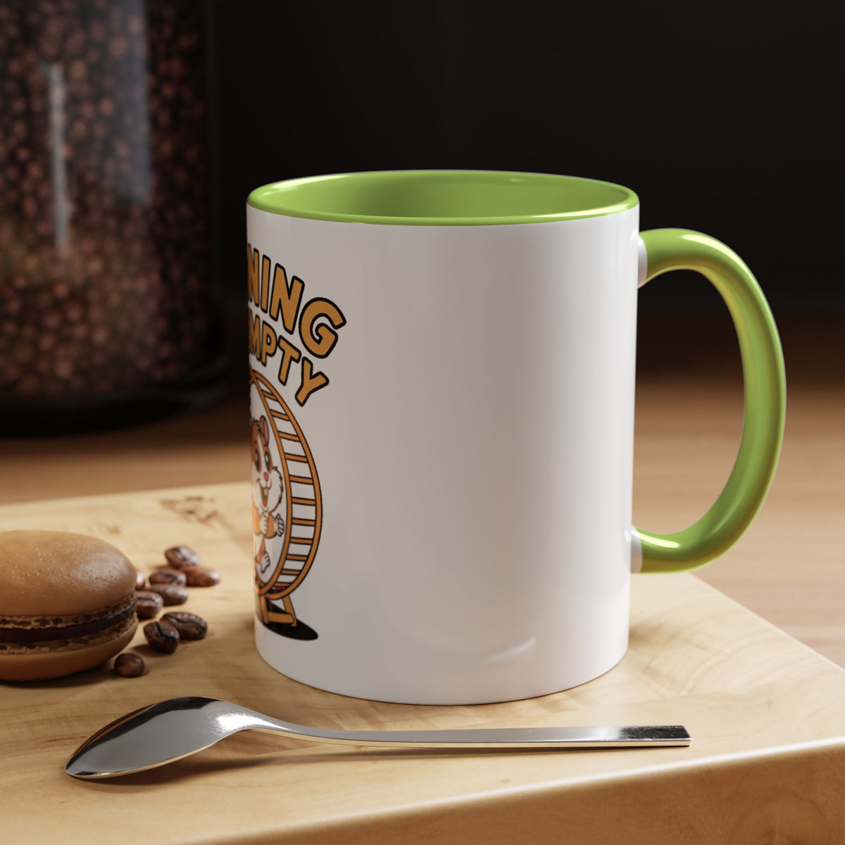 Running On Empty Hamster Mug, Funny Tired Hamster Coffee Cup, Cute Exhausted Wheel Runner Gift, Sarcastic Coffee Mug for Coworker