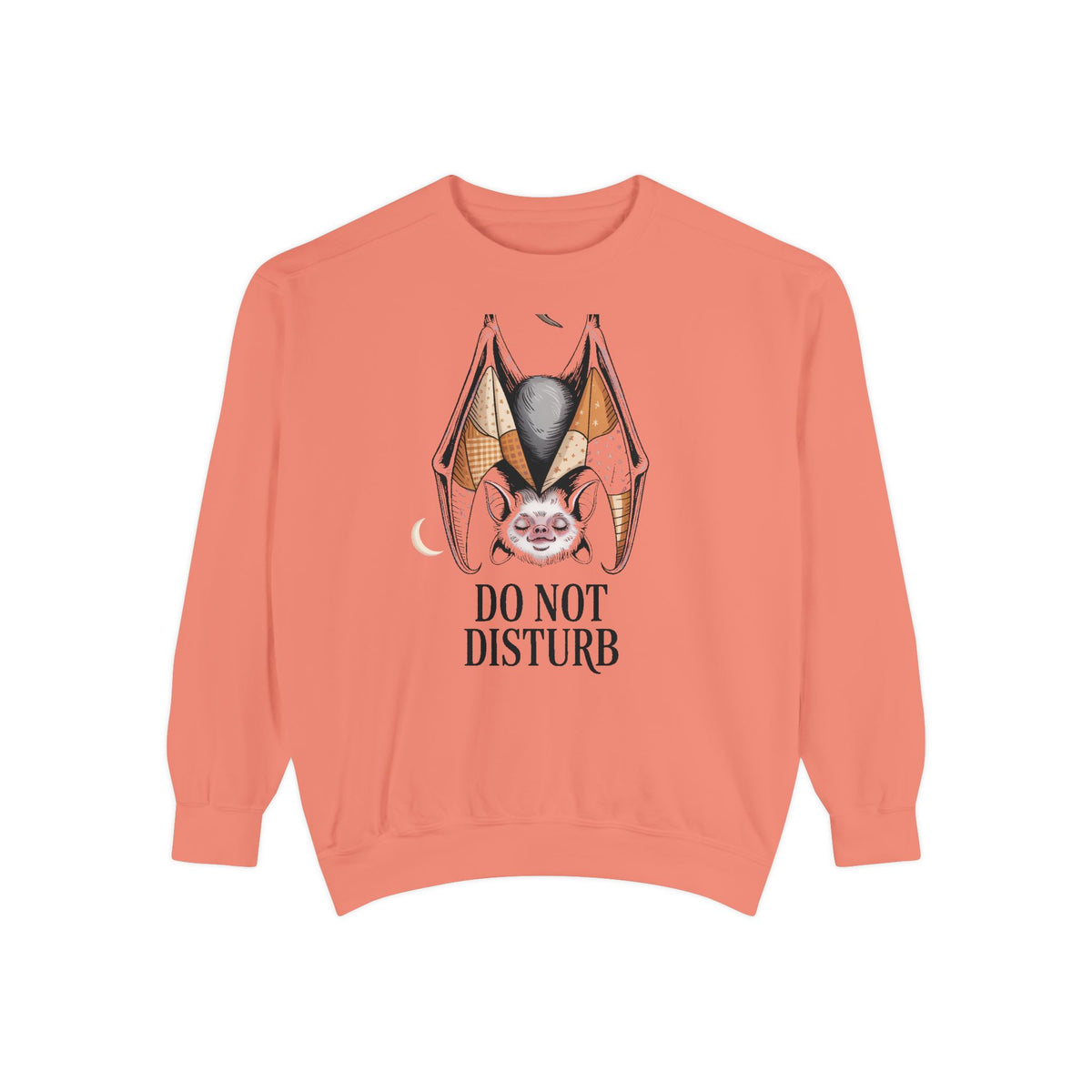 Do Not Disturb Bat Sweatshirt, Halloween Crewneck, Cute Sleepy Bat Embroidered Sweatshirt, Spooky Season Gift