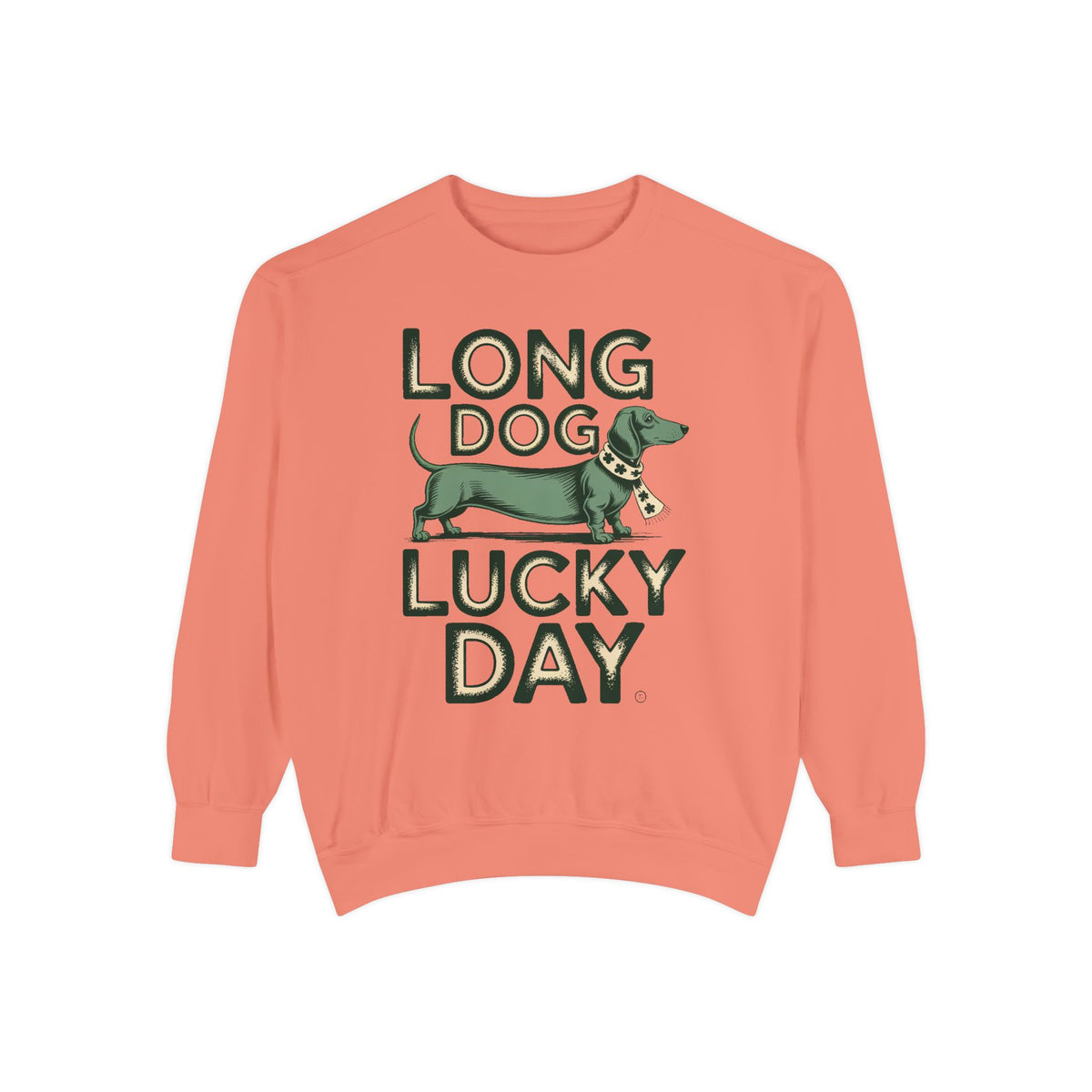 Dachshund Sweatshirt, St Patrick's Day Gift For Dog Owner, Long Dog Lucky Day Crewneck, Wiener Dog Lover Gift, Funny Dachshund Shirt