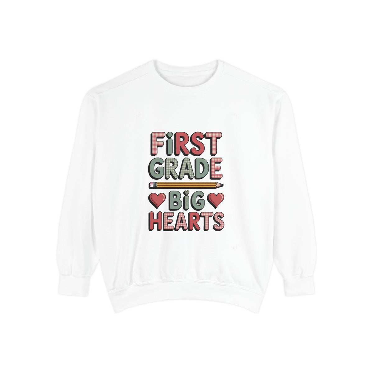First Grade Teacher Sweatshirt, Big Hearts Valentine's Day Shirt, 1st Grade Teacher Valentine Gift, Teacher Appreciation Crewneck, Cute Val…