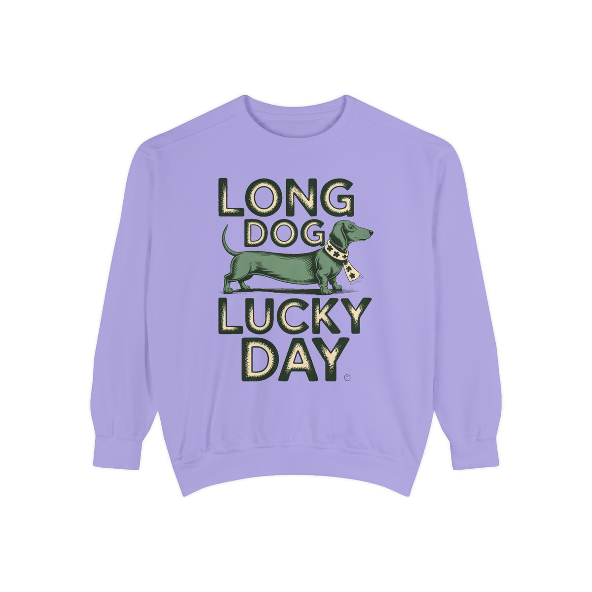 Dachshund Sweatshirt, St Patrick's Day Gift For Dog Owner, Long Dog Lucky Day Crewneck, Wiener Dog Lover Gift, Funny Dachshund Shirt
