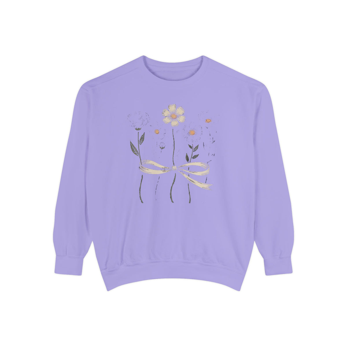Flower Lover Sweatshirt, Fourth of July Gift, Patriotic Wildflower Crewneck, 4th of July Gift For Flower Lover, Americana Floral Sweatshirt