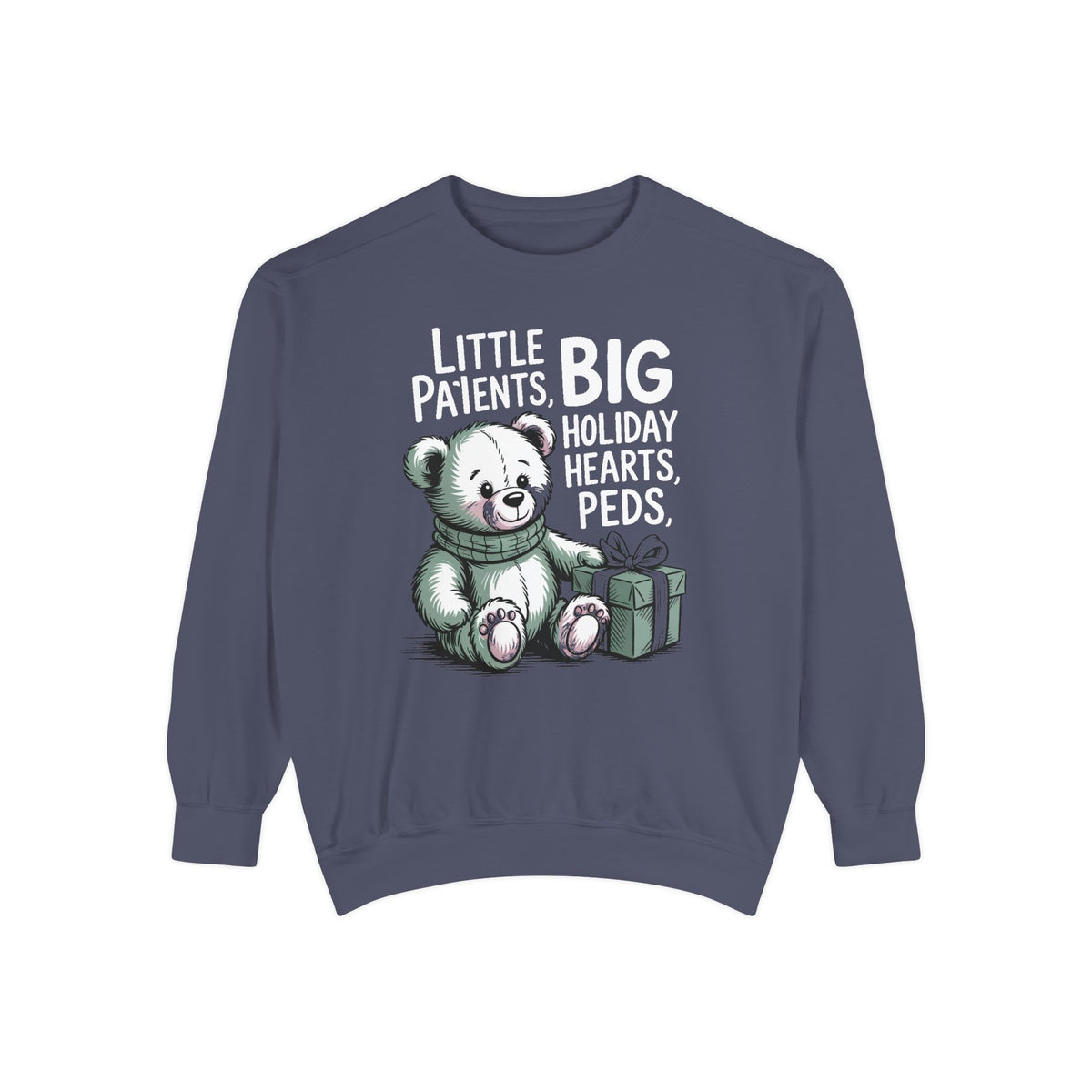 Peds Nurse Sweatshirt, Little Patients Big Holiday Hearts, Pediatric Nurse Christmas Crewneck, Christmas Gift For Peds Nurse, Nurse Crew Ho…
