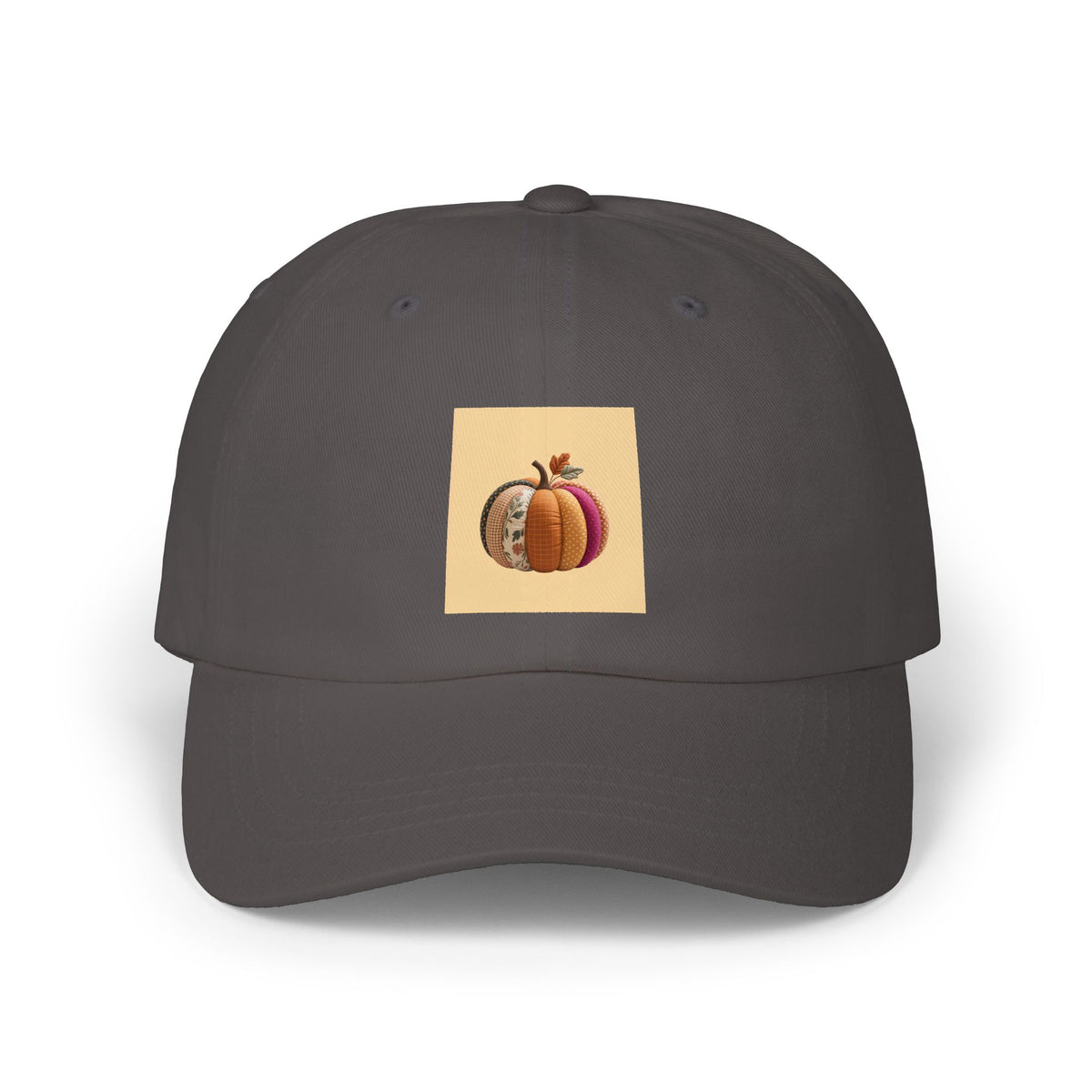 Patchwork Pumpkin Dad Hat, Halloween Cap, Cute Quilted Pumpkin Embroidered Hat, Fall Baseball Cap, Autumn Gift for Her, Spooky Season