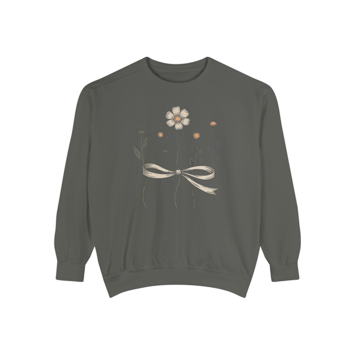 Flower Lover Sweatshirt, Fourth of July Gift, Patriotic Wildflower Crewneck, 4th of July Gift For Flower Lover, Americana Floral Sweatshirt