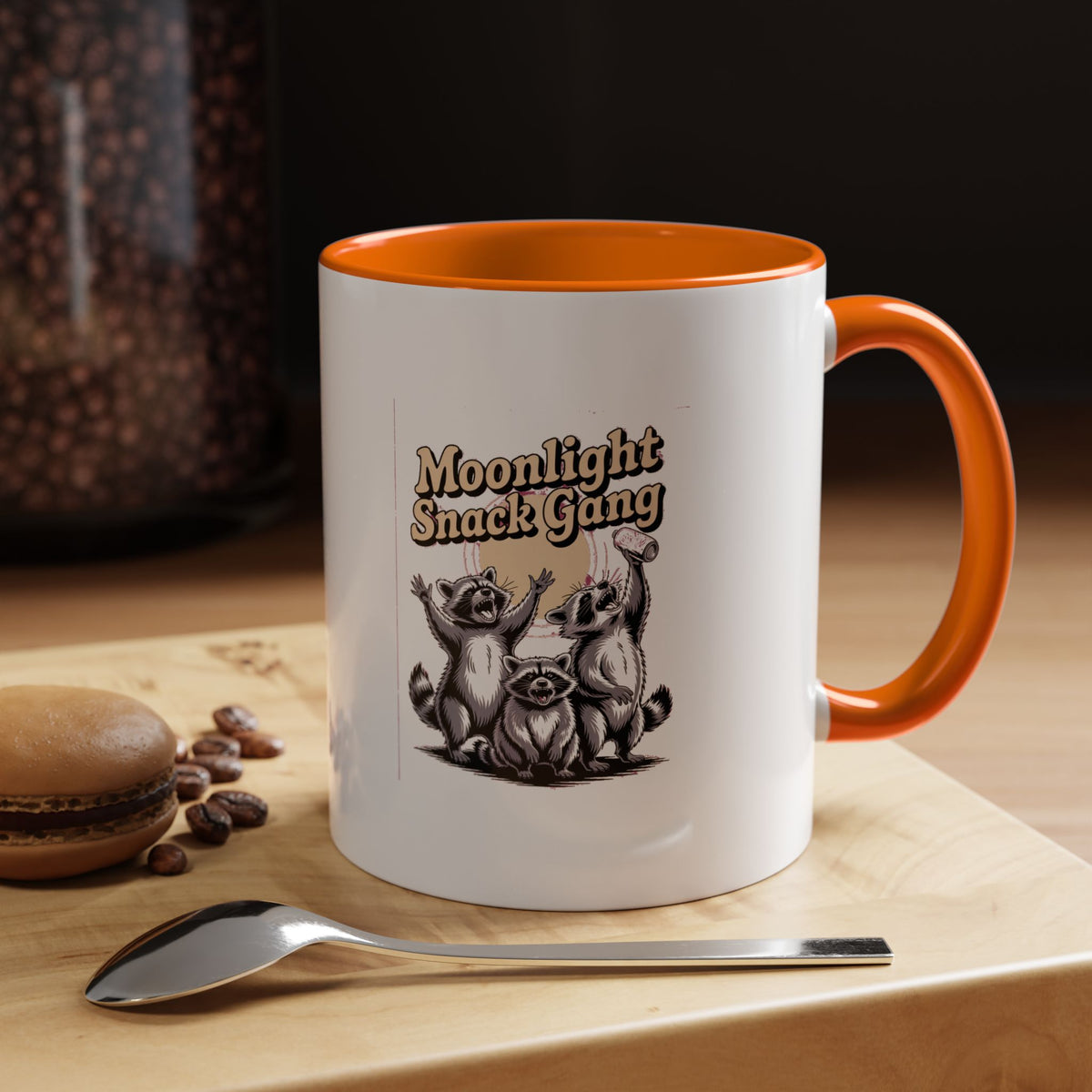 Retro Raccoon Mug, Moonlight Snack Gang Mug, Vintage 90s Raccoon Coffee Mug, Funny Trash Panda Gift, Retro Airbrush Style Mug
