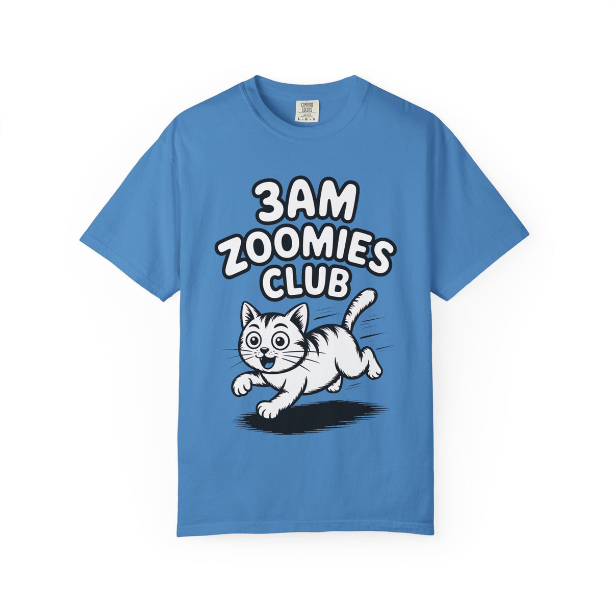 3AM Zoomies Club Shirt, Funny Cat T-Shirt, Crazy Cat Lady Gift, Cute Cartoon Cat Tee, Cat Owner Gift, Zoomies Cat Lover Shirt