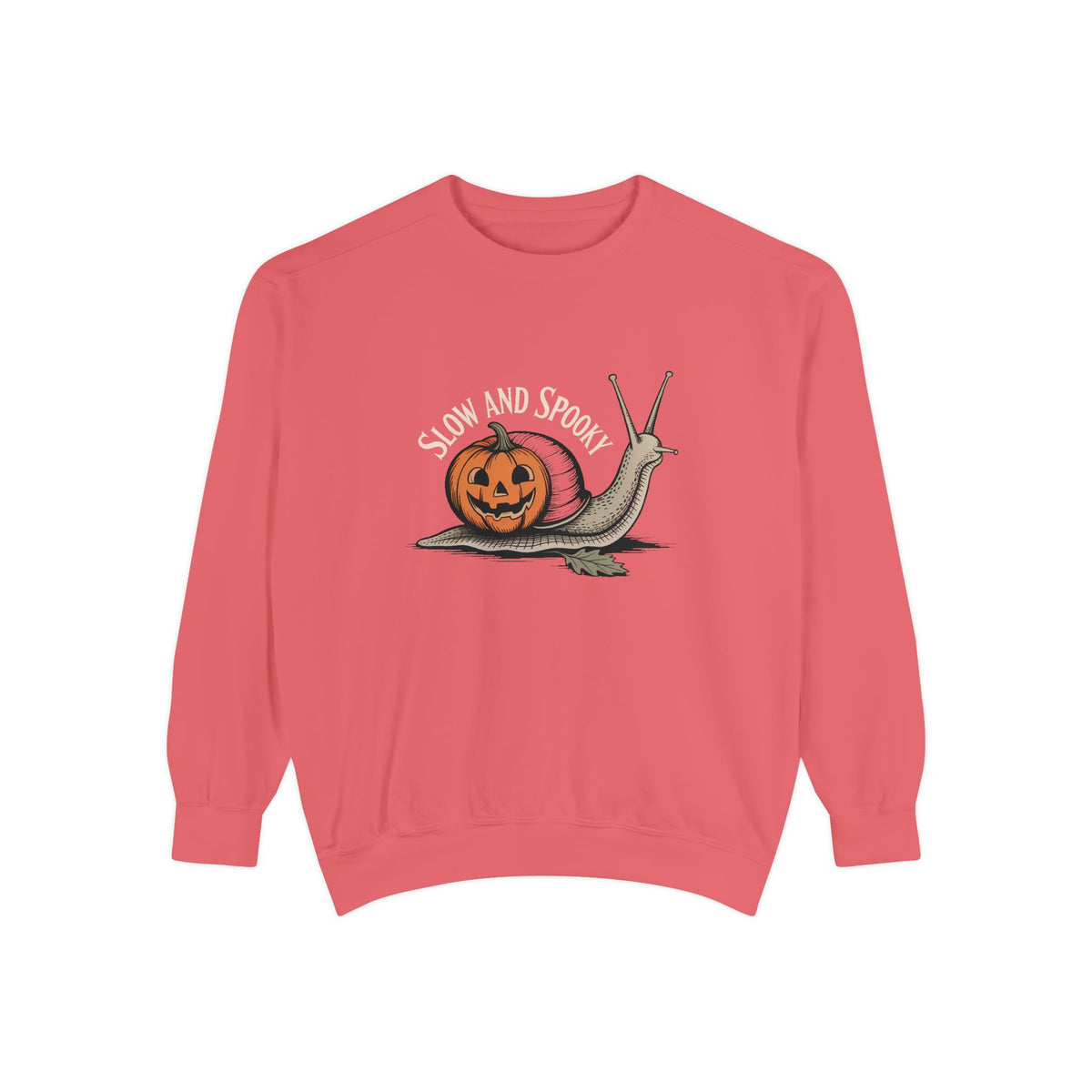 Slow And Spooky Snail Sweatshirt, Halloween Garden Snail Crewneck, Pumpkin Shell Vintage Engraving Tee, Spooky Season Gift