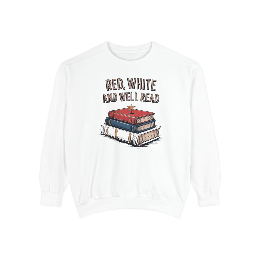 Book Lover Sweatshirt, Red White and Well Read, Fourth of July Gift for Readers, Patriotic Bookworm Tee, 4th of July Crewneck, Bookish Inde…